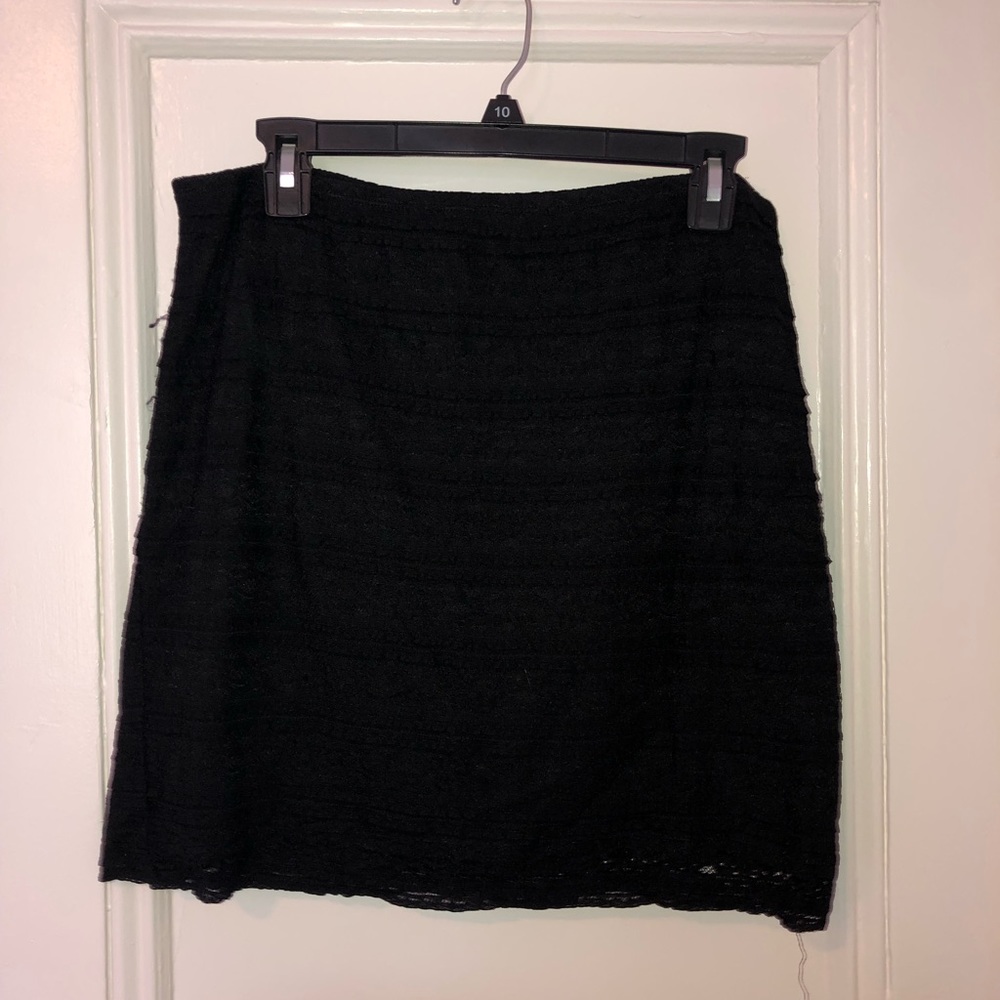 Black mini skirt